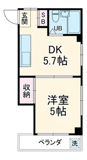 タウンハイツ七島【301号室】の間取り