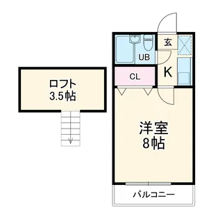 パシフィック本宿 5【207号室】の間取り