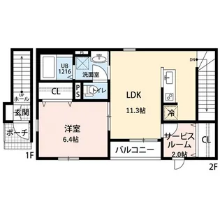グランスリジエ【2階】の間取り