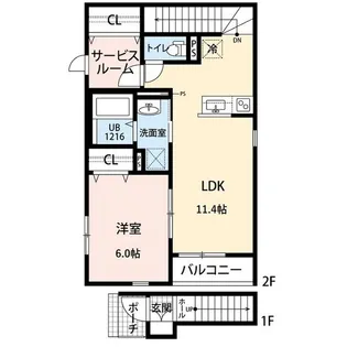 グランスリジエ【2階】の間取り