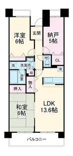 セレーノ武蔵中原【206号室】の間取り
