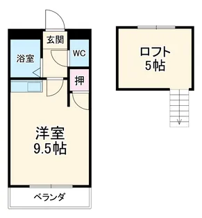 コーポイーストB【2階】の間取り