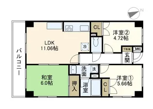 サニーヒルⅡ【2階】の間取り