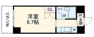 リアライズ伝馬【6階】の間取り