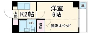 ツインハイツB棟【1階】の間取り