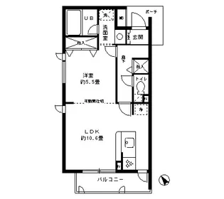 花仙ハイツ【104号室】の間取り