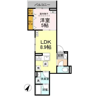ディールームM【1階】の間取り