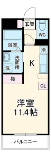ベルデュール神代千葉【305号室】の間取り