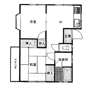 木部コーポ【201号室】の間取り