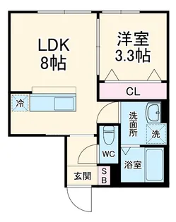 アクアリーヴ東海岸【2階】の間取り