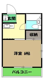 浅川ハイツ【1-1号室】の間取り