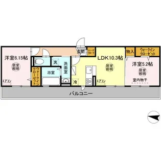 グラン シャルール【1階】の間取り