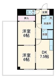 エステートシバタ【2階】の間取り