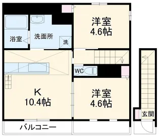 ミツ湘南【202号室】の間取り