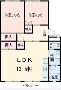 コーポ清水【2階】の間取り