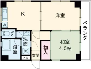 田中ハイツ【2階】の間取り
