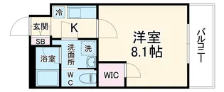 ウェルスクエア京都大宮仏光寺【2階】の間取り