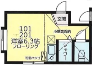 ユナイトステージ新子安【2階】の間取り