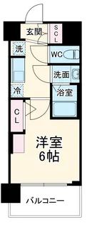 プレリスNEO大阪十三エルヴィオン【309号室】の間取り