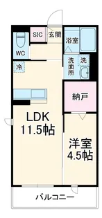 クレールメゾン城東【1階】の間取り