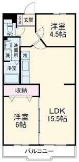 コンフォール実花【1階】の間取り
