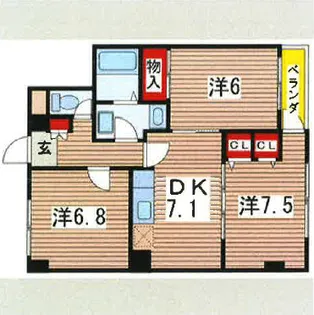 ふきのとうマンション【203号室】の間取り