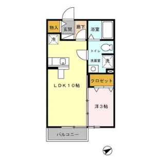 ベネツォーネ E【1階】の間取り