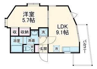 ル・パラディ坂戸【3階】の間取り