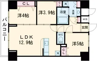 コンフォリア・リヴ南砂町EAST【7階】の間取り