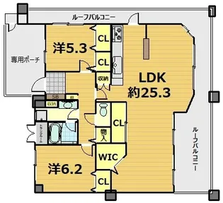 ユニハイム四条大宮駅前【15階】の間取り