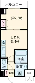 ELGRAND箱崎【5階】の間取り
