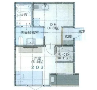 中央h・sビル【203号室】の間取り