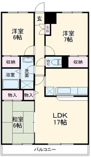 ロイヤルサンコート【2階】の間取り