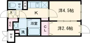 ベルシード方南町【103号室】の間取り