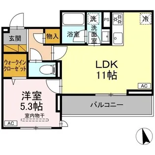 Kurashiro【202号室】の間取り