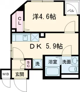 ベルシード方南町【201号室】の間取り