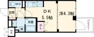 ベルシード方南町【205号室】の間取り