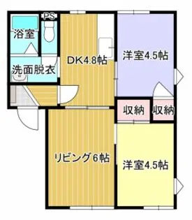 フローラルハイツD【2階】の間取り