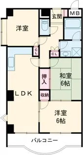 フィアテル岸和田【5階】の間取り