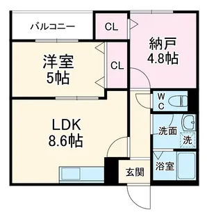 EIJU蒲生4丁目【1階】の間取り