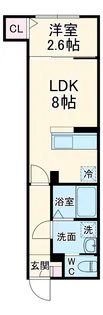 KEIAI RESIDENCE 宮原Ⅱ【202号室】の間取り