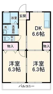 シティハイムかたつけや【2階】の間取り