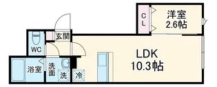 KISさいたま市西区指扇アパート3期1【102号室】の間取り