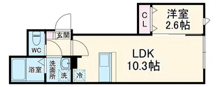 KISさいたま市西区指扇アパート3期1【302号室】の間取り