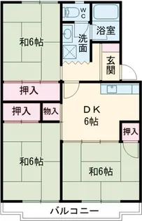 照栄ハイツ【1階】の間取り