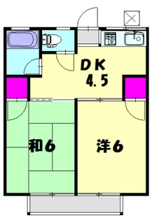 シティハイム宮代【0202号室】の間取り