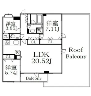 パークサイドテラス【4階】の間取り