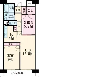 コーポレート五反野【1階】の間取り