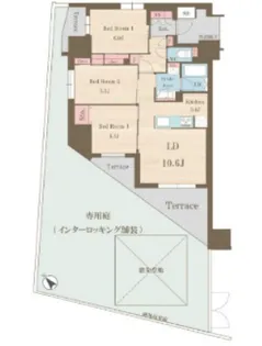 ジオ・イニシア田端【101号室】の間取り