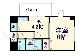 ライオンズマンション五条大宮第二【4階】の間取り
